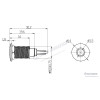 J10-130P-RA2 10mm IP67 Metal Sinyal Lambası 220VAC Kırmızı teknik çizim ve ölçüleri