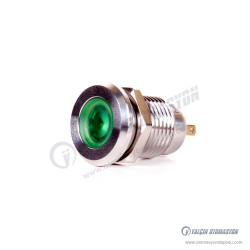 J12-170P-GA2 12mm IP67 Metal Sinyal Lambası 220VAC Yeşil J12-170P-GA2 12mm IP67 Metal Sinyal Lambası 220VAC Yeşil