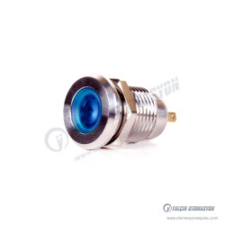 J12-170P-BA2 12mm IP67 Metal Sinyal Lambası 220VAC Mavi J12-170P-BA2 12mm IP67 Metal Sinyal Lambası 220VAC Mavi