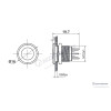 J12-170P-BD 12mm IP67 Metal Sinyal Lambası 6-24VDC Mavi teknik çizim ve ölçüleri J12-170P-BD 12mm IP67 Metal Sinyal Lambası 6-24VDC Mavi teknik çizim ve ölçüleri