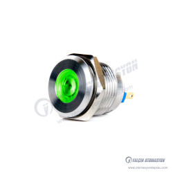 J16-170P-GD 16mm IP67 Metal Sinyal Lambası 6-24VDC Yeşil J16-170P-GD 16mm IP67 Metal Sinyal Lambası 6-24VDC Yeşil