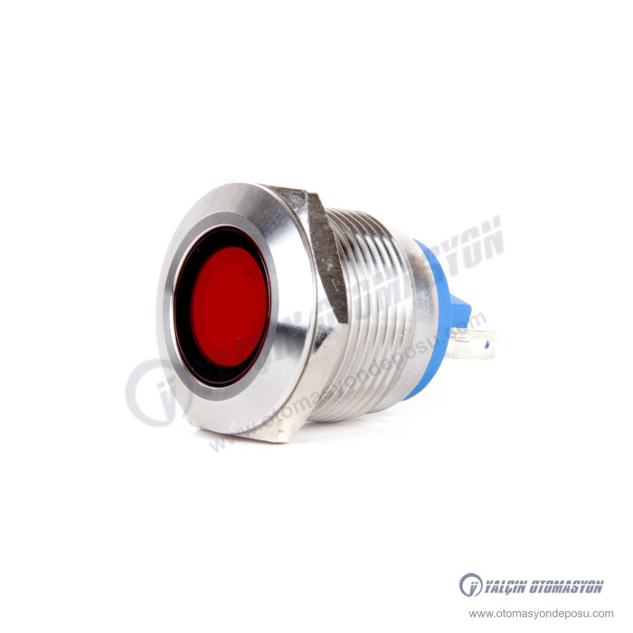 J19-170P-RD 19mm IP67 Metal Sinyal Lambası 6-24VDC Kırmızı – BUTTO J19-170P-RD 19mm IP67 Metal Sinyal Lambası 6-24VDC Kırmızı – BUTTO