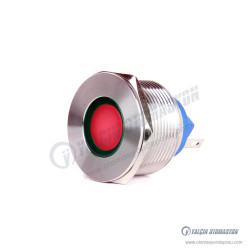 J22-170P-RD 22mm IP67 Metal Sinyal Lambası 6-24VDC Kırmızı