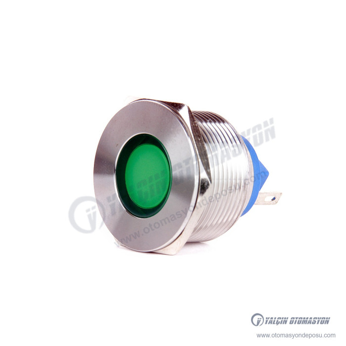 J22-170P-GD 22mm IP67 Metal Sinyal Lambası 6-24VDC Yeşil – BUTTO J22-170P-GD 22mm IP67 Metal Sinyal Lambası 6-24VDC Yeşil – BUTTO