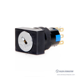 K16-732-3 16mm Dikdörtgen Gövde 1-0-2 Anahtarlı Kalıcı Buton K16-732-3 16mm Dikdörtgen Gövde 1-0-2 Anahtarlı Kalıcı Buton