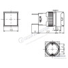 K16-381-WA2 16mm Kare Gövde Beyaz Işıklı Kalıcı Buton 220V teknik çizim ve ölçüleri