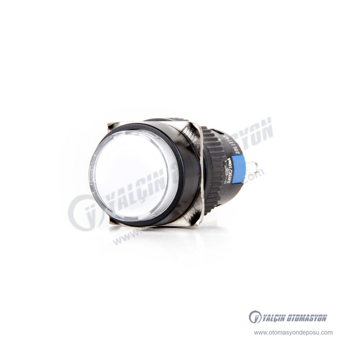 K16-371-WD 16mm Yuvarlak Gövde Beyaz Işıklı Kalıcı Buton 12-24V – BUTTO K16-371-WD 16mm Yuvarlak Gövde Beyaz Işıklı Kalıcı Buton 12-24V – BUTTO