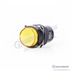 K16-371-YD 16mm Yuvarlak Gövde Sarı Işıklı Kalıcı Buton 12-24V K16-371-YD 16mm Yuvarlak Gövde Sarı Işıklı Kalıcı Buton 12-24V