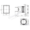 K16-190-YD 16mm Dikdörtgen Gövde Sinyal Lambası Sarı Işıklı 12-24V teknik çizim ve ölçüleri