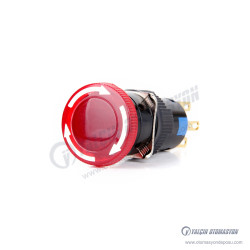 K16-872-RD 16mm Yuvarlak Gövde Kırmızı Işıklı Acil Stop 12-24V K16-872-RD 16mm Yuvarlak Gövde Kırmızı Işıklı Acil Stop 12-24V