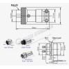 Mike Konnektör 16mm Kablo (Seyyar) Tip 4Pin Dişi teknik çizim ve ölçüleri Mike Konnektör 16mm Kablo (Seyyar) Tip 4Pin Dişi teknik çizim ve ölçüleri