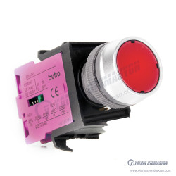 SD22-3101-R 22mm Delik Çapına Uyumlu Plastik Yuvarlak Gövdeli Kırmızı Işıksız Kalıcı Buton 1NC IP65 SD22-3101-R 22mm Delik Çapına Uyumlu Plastik Yuvarlak Gövdeli Kırmızı Işıksız Kalıcı Buton 1NC IP65
