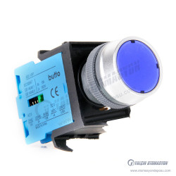 SD22-2110-B 22mm Delik Çapına Uyumlu Plastik Yuvarlak Gövdeli Mavi Işıksız Yaylı Buton 1NO IP65 SD22-2110-B 22mm Delik Çapına Uyumlu Plastik Yuvarlak Gövdeli Mavi Işıksız Yaylı Buton 1NO IP65