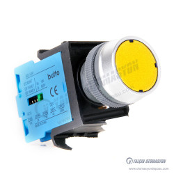 SD22-2110-Y 22mm Delik Çapına Uyumlu Plastik Yuvarlak Gövdeli Sarı Işıksız Yaylı Buton 1NO IP65 SD22-2110-Y 22mm Delik Çapına Uyumlu Plastik Yuvarlak Gövdeli Sarı Işıksız Yaylı Buton 1NO IP65