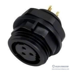 SD16-2B-F 2 Pinli Panel Tipi Dişi IP68 Konnektör