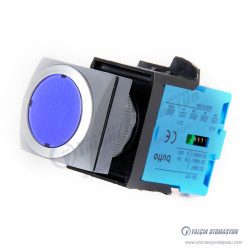 SK22/25-2210-B 22mm Delik Çapına Uyumlu 30mm Plastik Gövdeli Kare Işıksız Mavi Yaylı Buton 1NO IP65 SK22/25-2210-B 22mm Delik Çapına Uyumlu 30mm Plastik Gövdeli Kare Işıksız Mavi Yaylı Buton 1NO IP65