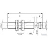 SL12-D04PLAT 12mm Endüktif Sensör – 4mm Algılama, PNP NO, M12 Konnektörlü teknik çizim ve ölçüleri SL12-D04PLAT 12mm Endüktif Sensör – 4mm Algılama, PNP NO, M12 Konnektörlü teknik çizim ve ölçüleri