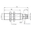 SL18-D08NLAT 18mm Endüktif Sensör – 8mm Algılama, NPN NO, M12 Konnektörlü teknik çizim ve ölçüleri