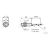 SL08-D02PLA-S 8mm Endüktif Sensör – 2mm Algılama, PNP NO, 2m Kablolu – Kısa Gövde teknik çizim ve ölçüleri SL08-D02PLA-S 8mm Endüktif Sensör – 2mm Algılama, PNP NO, 2m Kablolu – Kısa Gövde teknik çizim ve ölçüleri