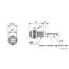 SL08-D02NLA 8mm Endüktif Sensör – 2mm Algılama, NPN NO, 2m Kablolu teknik çizim ve ölçüleri SL08-D02NLA 8mm Endüktif Sensör – 2mm Algılama, NPN NO, 2m Kablolu teknik çizim ve ölçüleri