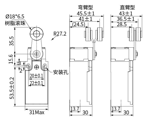 CNTD CLS-121 teknik çizim ve ölçüler