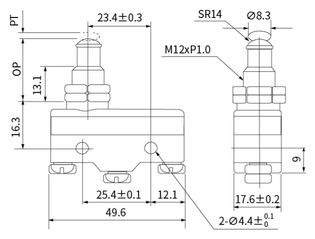 CNTD CM-1307 teknik çizim ve ölçüler
