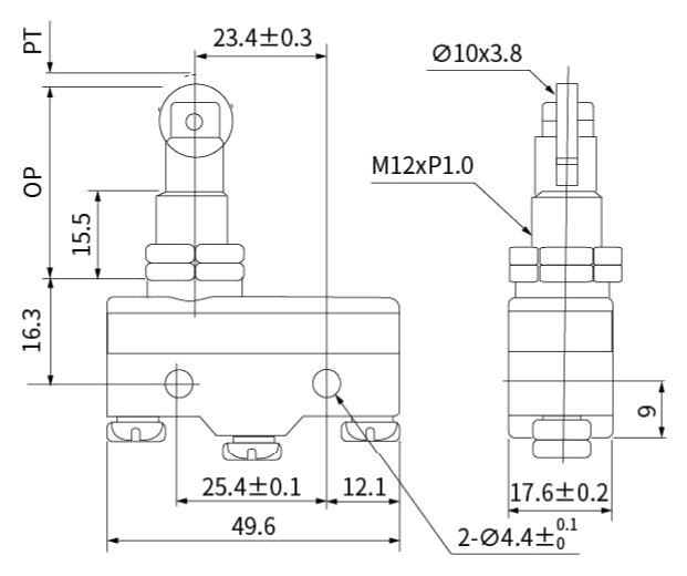 CNTD CM-1308 teknik çizim ve ölçüler