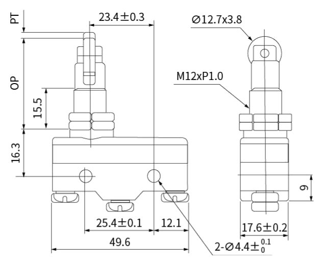 CNTD CM-1309 teknik çizim ve ölçüler