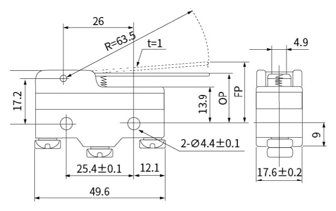 CNTD CM-1701 teknik çizim ve ölçüler