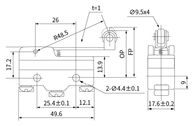 CNTD CM-1703M teknik çizim ve ölçüler
