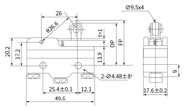 CNTD CM-1704 teknik çizim ve ölçüler