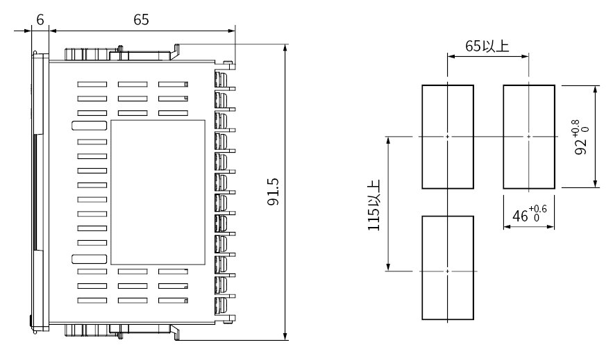 CNTD CTN4V sıcaklık kontrol cihazı teknik çizim ve ölçüler