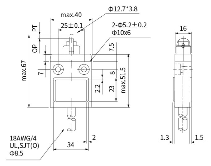 CNTD CZ-3103 teknik çizim ve ölçüler