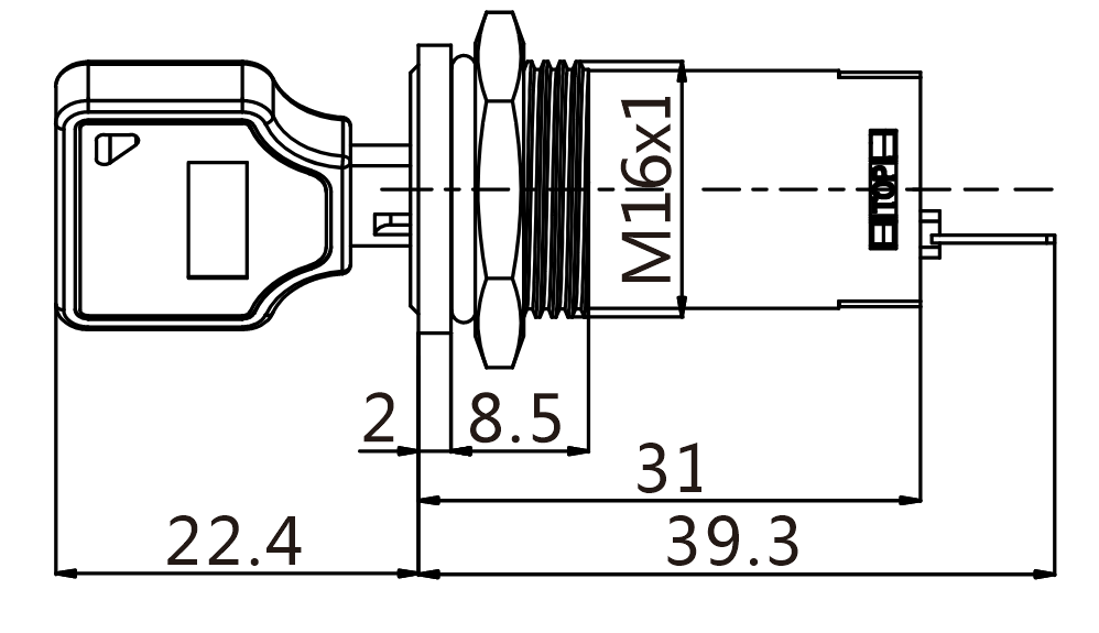 J16-712-3-E yandan görünüş