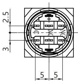 J16-261-E-BD teknik çizim önden görünüş
