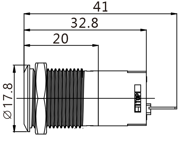 J16-212-E teknik çizim yandan görünüş