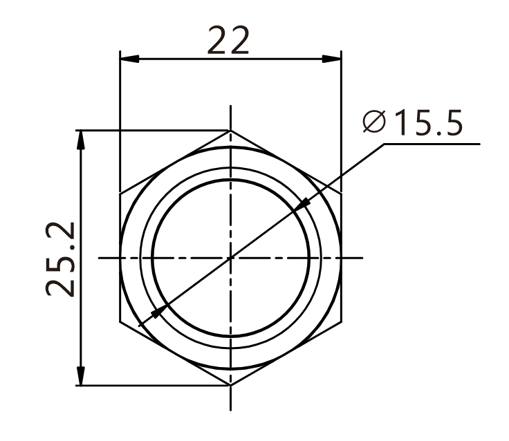 J19-211 teknik çizim önden görünüş