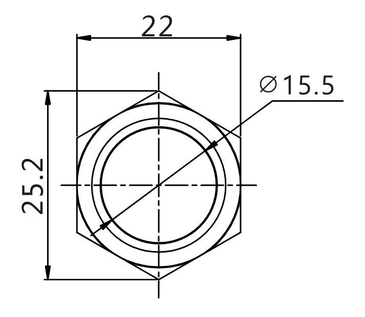 J19-221 teknik çizim önden görünüş