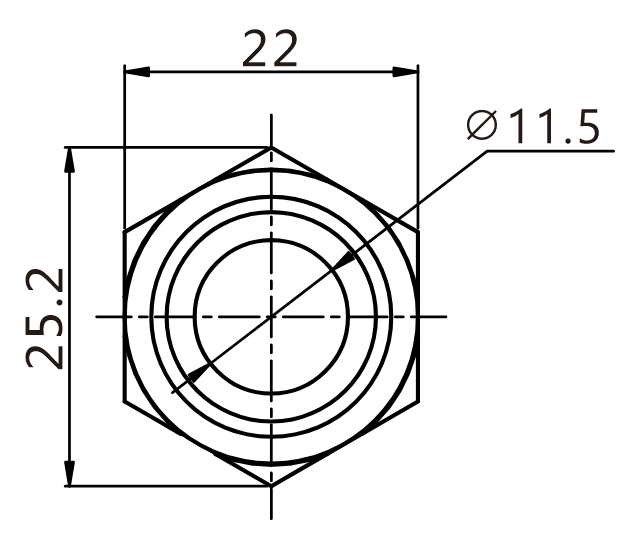 J19-272-BD teknik çizim önden görünüş