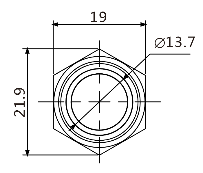 J16-C-271-YA2 teknik çizim önden görünüş