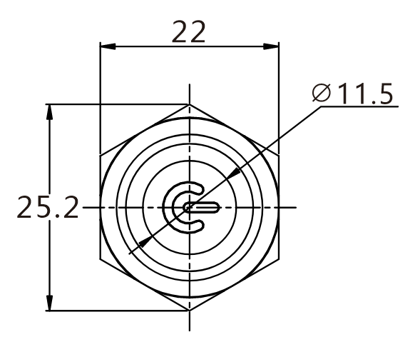 J19-272-P-BD teknik çizim önden görünüş