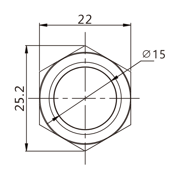 EJ19-211A-G teknik çizim önden görünüş