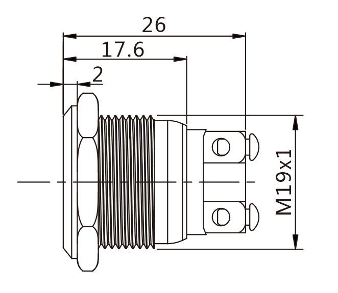 EJ19-211A-G teknik çizim yandan görünüş