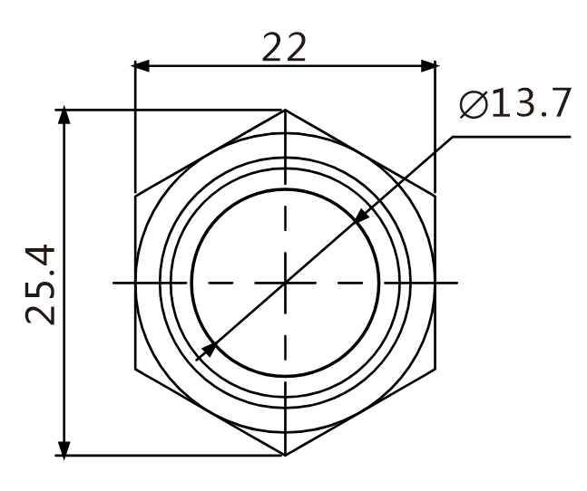 J19-C-311 teknik çizim önden görünüş