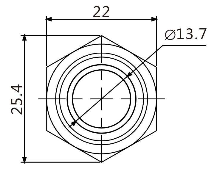 J19-C-371-GA2 teknik çizim önden görünüş