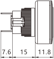 22M16-170-RD teknik çizim yandan görünüş