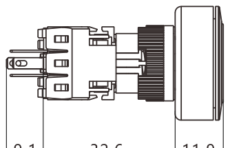 22M16-271-BD teknik çizim yandan görünüş