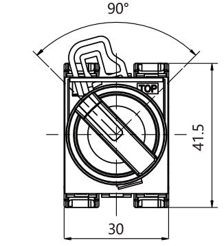 HQ22-4110-0 teknik çizim önden görünüş