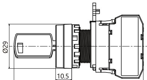 HQ22-6110-0 teknik çizim yandan görünüş