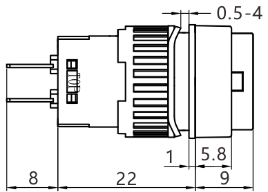 K16-271-GD teknik çizim yandan görünüş